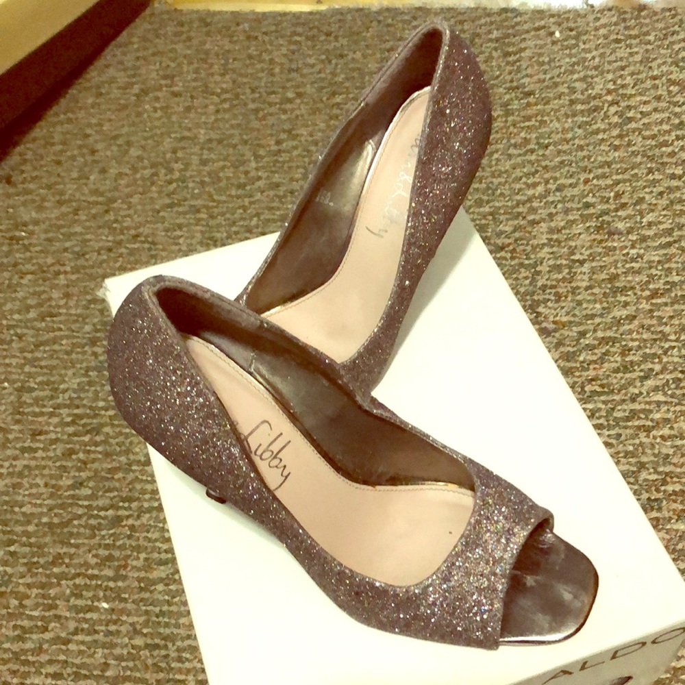 Glittery open toe sandals